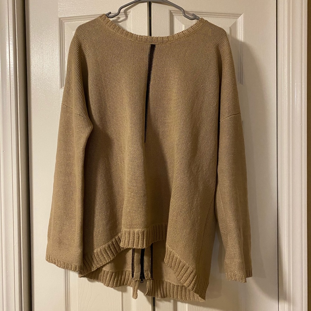 Designer Sweater with Zipper Accent